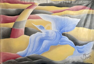 Pittura intitolato "EVAPORATION" da Jacqueline Muller - Grugnardi, Opera d'arte originale, Acrilico