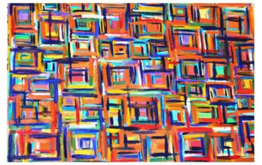 Peinture intitulée "Orange Colors" par Jacqueline Nalett, Œuvre d'art originale, Huile