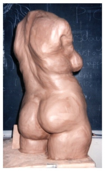 Sculpture titled "Clay Torso (back vi…" by Jacqueline Nalett, Original Artwork, Other