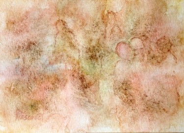 Pintura intitulada "Fresques sur papier…" por Jacqueline Pascaud, Obras de arte originais, Aquarela