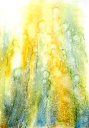 Peinture intitulée "Perles de Lumière 16" par Jacqueline Pascaud, Œuvre d'art originale, Aquarelle