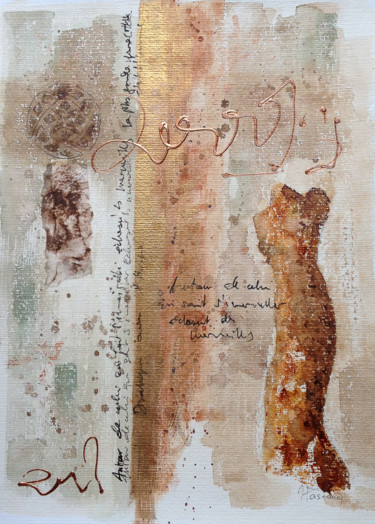 Картина под названием "Technique mixte 13" - Jacqueline Pascaud, Подлинное произведение искусства, Акрил Установлен на Друга…