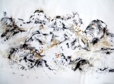 Картина под названием "Empreinte 7" - Jacqueline Pascaud, Подлинное произведение искусства, Древесный уголь