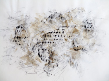 Картина под названием "Empreinte 8" - Jacqueline Pascaud, Подлинное произведение искусства, Древесный уголь