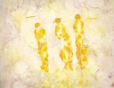 Peinture intitulée "Aquarelle sur toile…" par Jacqueline Pascaud, Œuvre d'art originale, Aquarelle Monté sur Châssis en bois