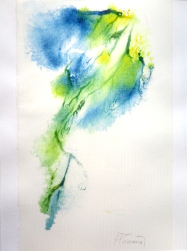 Painting titled "Monotype 23" by Jacqueline Pascaud, Original Artwork, Ink Mounted on Other rigid panel