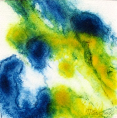 Painting titled "Monotype 24" by Jacqueline Pascaud, Original Artwork, Ink Mounted on Other rigid panel