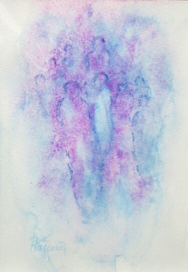 Perles de Lumière 23 Painting titled "Perles de Lumière 23" by Jacqueline Pascaud, Original Art, Watercolor Mounted on Other rigid panel