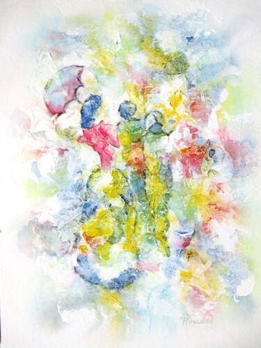 Peinture intitulée "Technique mixte 24" par Jacqueline Pascaud, Œuvre d'art originale, Aquarelle