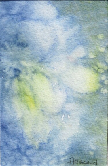Painting titled "Aquarelle 10" by Jacqueline Pascaud, Original Artwork, Watercolor Mounted on Other rigid panel
