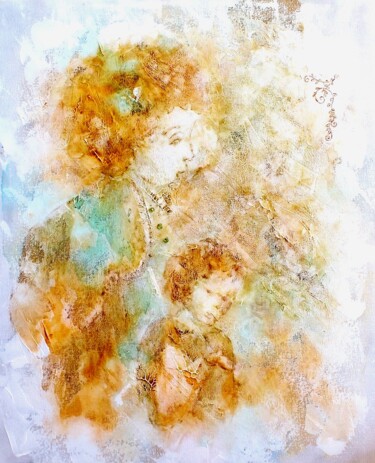 Painting titled "Dialogues avec l'an…" by Jacqueline Pascaud, Original Artwork, Watercolor