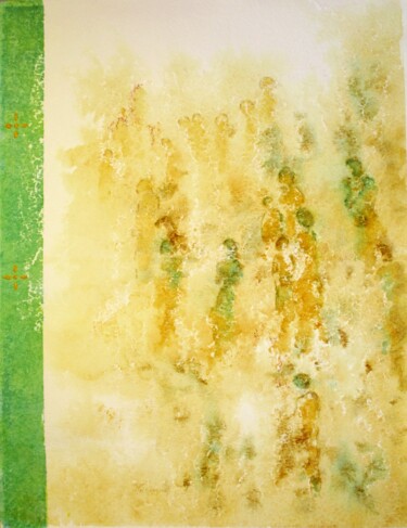 Painting titled "Technique mixte 28" by Jacqueline Pascaud, Original Artwork, Watercolor