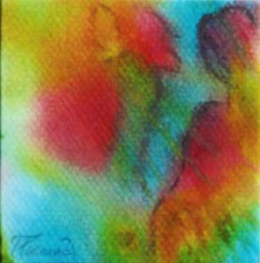 Monotype 35 Peinture intitulée "Monotype 35" par Jacqueline Pascaud, Œuvre d'art originale, Encre Monté sur Autre panneau rigide