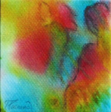 Painting titled "Monotype 35" by Jacqueline Pascaud, Original Artwork, Ink Mounted on Other rigid panel