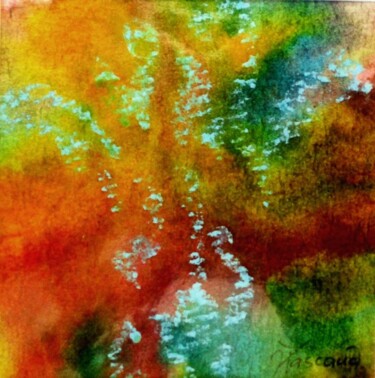 Painting titled "Monotype 37" by Jacqueline Pascaud, Original Artwork, Ink Mounted on Other rigid panel