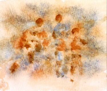 Painting titled "Aquarelle 13" by Jacqueline Pascaud, Original Artwork, Watercolor Mounted on Other rigid panel