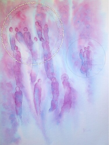 "Cercle sacré 3" başlıklı Tablo Jacqueline Pascaud tarafından, Orijinal sanat, Suluboya