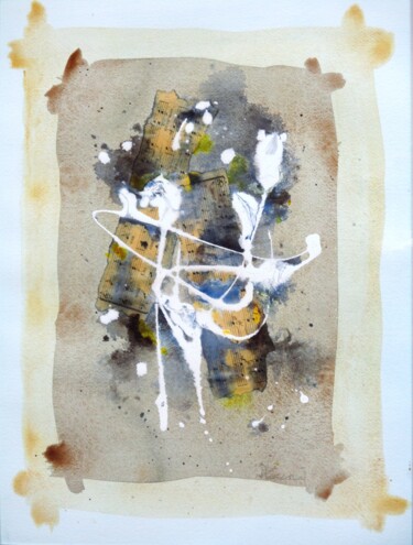 Malerei mit dem Titel "Musique 7" von Jacqueline Pascaud, Original-Kunstwerk, Aquarell Auf Andere starre Platte montiert