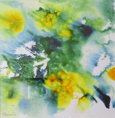 Painting titled "Monotype 43" by Jacqueline Pascaud, Original Artwork, Ink Mounted on Other rigid panel