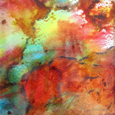 Painting titled "Monotype 44" by Jacqueline Pascaud, Original Artwork, Ink Mounted on Other rigid panel