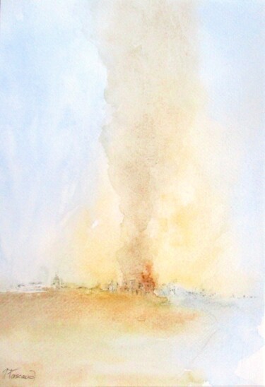 Malerei mit dem Titel "Aquarelle 32" von Jacqueline Pascaud, Original-Kunstwerk, Aquarell Auf Andere starre Platte montiert