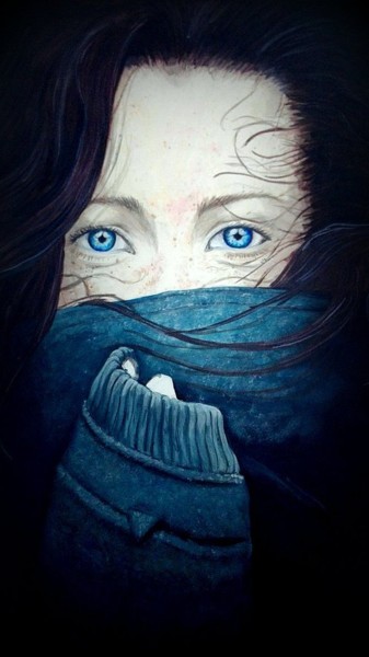 「cold-winterday-by-j…」というタイトルの絵画 Jacqueline Siebenbrockによって, オリジナルのアートワーク, アクリル