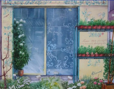Peinture intitulée "La Boutique des Sim…" par Marie-Claude Jacquemard, Œuvre d'art originale, Huile