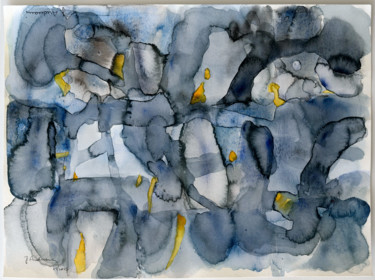 Malarstwo zatytułowany „bleue” autorstwa Jacques Pierre Andreani, Oryginalna praca, Akwarela