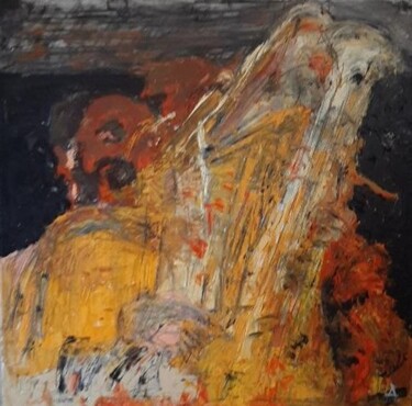 Ζωγραφική με τίτλο "Colossus" από Jacques Arena, Αυθεντικά έργα τέχνης, Λάδι Τοποθετήθηκε στο Ξύλινο φορείο σκελετό
