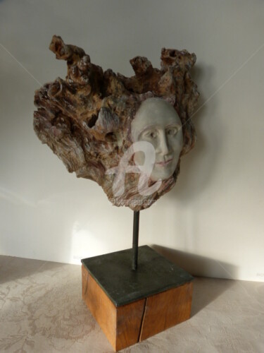 Sculpture titled "rencontre végétal" by Jacques Bourdon (JAQ), Original Artwork, Mixed Media