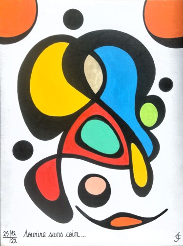 Dessin intitulée "Sourire sans coin" par Jacques Charon, Œuvre d'art originale, Crayon