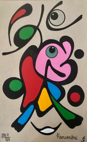Dessin intitulée "Rencontre" par Jacques Charon, Œuvre d'art originale, Crayon