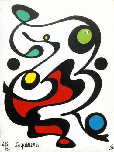Desenho intitulada "Coquinerie" por Jacques Charon, Obras de arte originais, Lápis