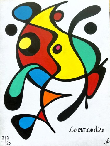 Dessin intitulée "Gourmandise" par Jacques Charon, Œuvre d'art originale, Crayon