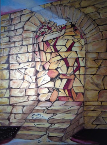 Pintura titulada "Et si les pierres s…" por Jacques Chazel, Obra de arte original, Oleo Montado en Bastidor de camilla de ma…