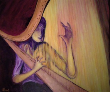Pintura titulada "vibrations" por Jacques Chazel, Obra de arte original, Oleo Montado en Bastidor de camilla de madera