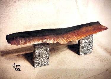 Pintura titulada "Banc de hareng saur" por Jacques Combarieu, Obra de arte original, Acuarela