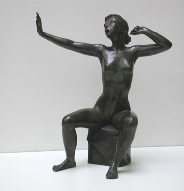 Sculpture titled "PETIT MATIN" by Jacques Coquillay, Original Artwork, Plaster