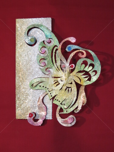 Sculpture intitulée "papillon chinois" par Les Aluminations, Œuvre d'art originale, Métaux