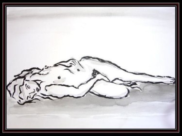 Dessin intitulée "nus. 17 sur papier…" par Jacques Depoorter, Œuvre d'art originale