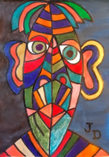 Painting titled "déconfinement  3" by Jacques Desvaux (JD), Original Artwork, Acrylic