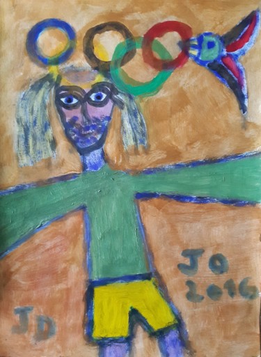Painting titled "Les JO de RIO" by Jacques Desvaux (JD), Original Artwork, Acrylic