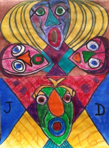 Картина под названием "La Chorale" - Jacques Desvaux (JD), Подлинное произведение искусства, Акрил