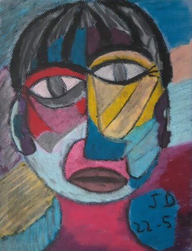 Peinture intitulée "hommage à Jawlenski" par Jacques Desvaux (JD), Œuvre d'art originale, Pastel