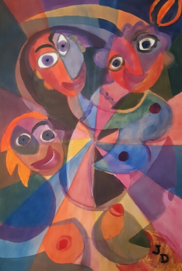 Pintura intitulada "Le Carnaval de Rio 2" por Jacques Desvaux (JD), Obras de arte originais, Acrílico