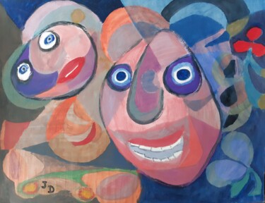 Peinture intitulée "A Pleines Dents" par Jacques Desvaux (JD), Œuvre d'art originale, Acrylique