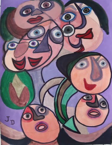 Peinture intitulée "Les  Hauts et les B…" par Jacques Desvaux (JD), Œuvre d'art originale, Acrylique