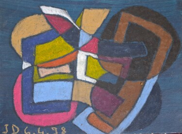 Pintura titulada "pastel abstrait" por Jacques Desvaux (JD), Obra de arte original, Pastel