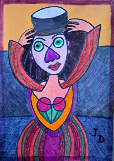 Painting titled "Perrette 2  ( Brune…" by Jacques Desvaux (JD), Original Artwork, Acrylic