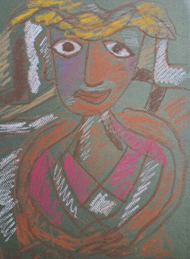 Ζωγραφική με τίτλο "Lady  Di" από Jacques Desvaux (JD), Αυθεντικά έργα τέχνης, Παστέλ